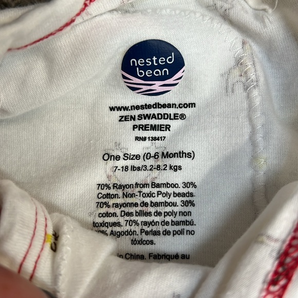 Nested Bean zen swaddle Bamboo blend Zen Premier Giraffe (Size 0-6 Months) - Picture 3 of 5